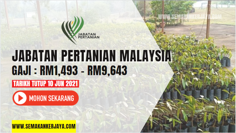 Jawatan Kosong Jabatan Pertanian Malaysia