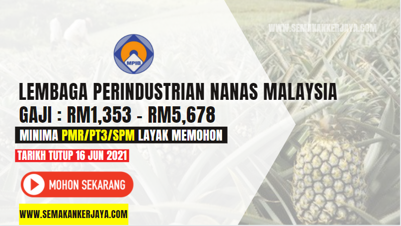 Jawatan Kosong Lembaga Perindustrian Nanas Malaysia 2021