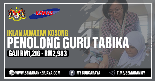 Jawatan Kosong Penolong Guru Tabika Kini Dibuka Seluruh Malaysia ~ Minima PMR Layak Memohon / Mohon Sekarang!