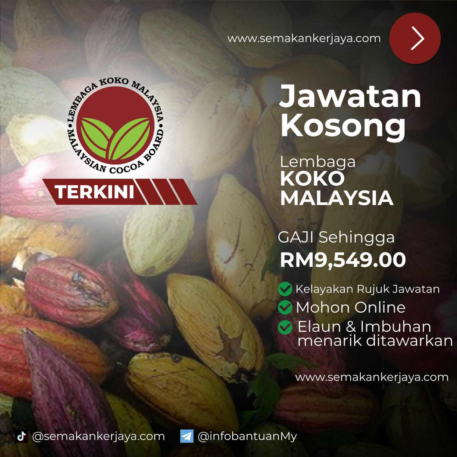 Jawatan Kosong Lembaga Koko Malaysia (LKM) Tahun 2023 ~ Gaji Sehingga RM9,549 Mengikut Jawatan & Elaun Tambahan