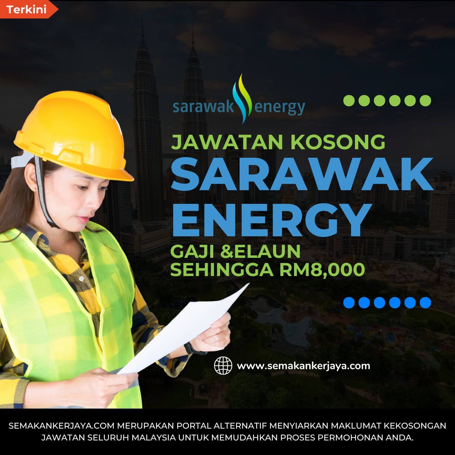Jawatan Kosong Sarawak Energy Berhad~Gaji Sehingga RM8,000
